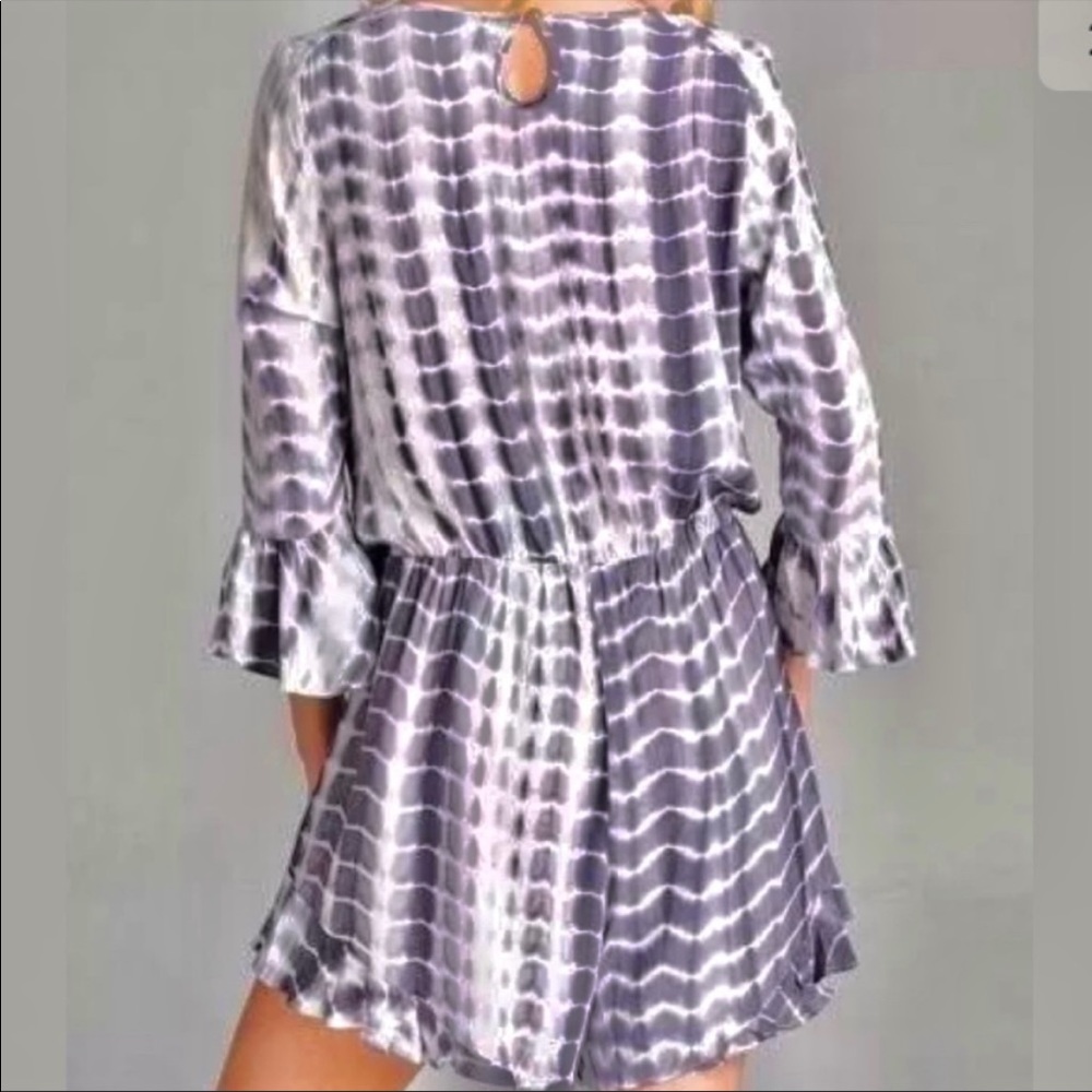JODIFL Tie Dye Romper Wrap Front Blue Size S - Picture 3 of 7